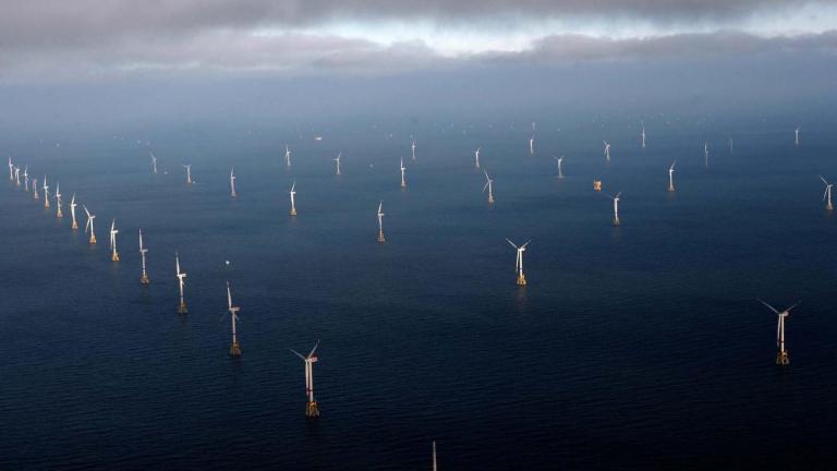 Offshore wind farm off coast of Germany