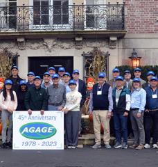 AGAGE scientists, collaborators and invited guests from research institutions around the world—many representing dozens more researchers at their home institutions—at the ALE/GAGE/AGAGE network’s 45th anniversary conference on October 8-13 at the MIT Endicott House