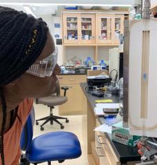 MIT student Stacy Godfreey-Igwe (pictured) is working in the Plata Lab at MIT. Associate Professor Desiree Plata is one of the instructors facilitating a new Climate and Sustainability Scholars Program at MIT.